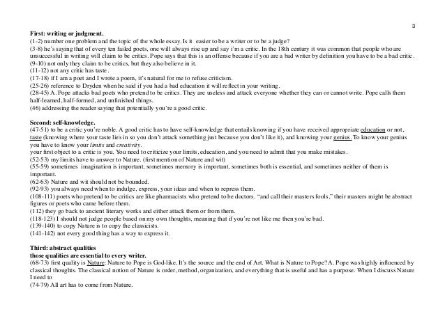 Alexander pope essay on criticism analysis