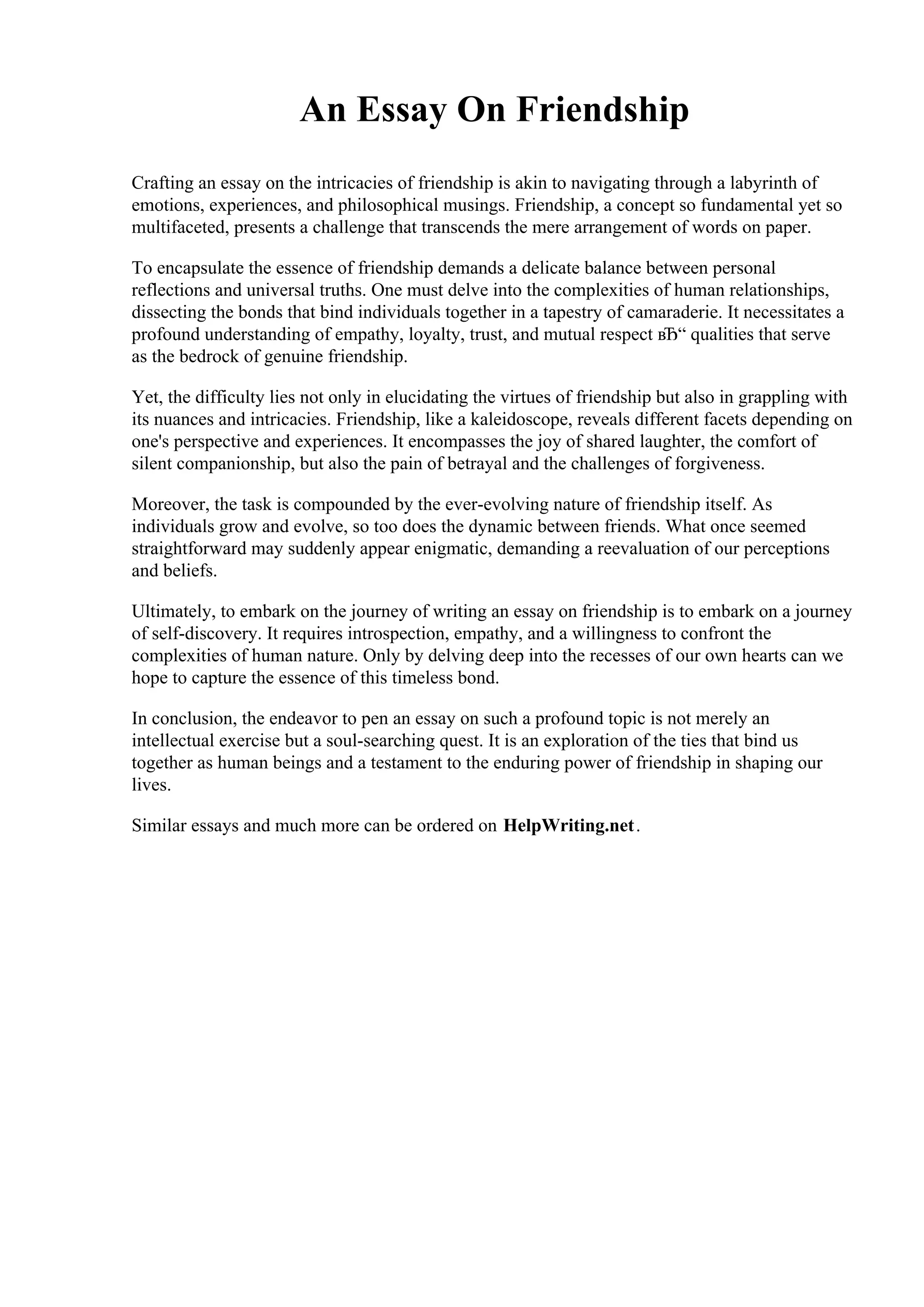 An Essay On Friendship.pdf