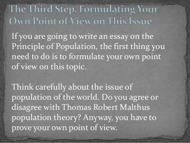 Essay malthus population principle