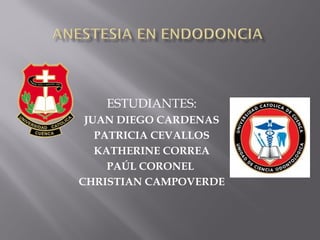 ESTUDIANTES:
 JUAN DIEGO CARDENAS
   PATRICIA CEVALLOS
   KATHERINE CORREA
     PAÚL CORONEL
CHRISTIAN CAMPOVERDE
 