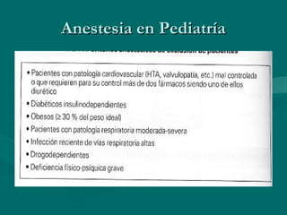 Anestesia en PediatríaAnestesia en Pediatría
 