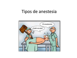 Tipos de anestesia
 