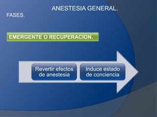 ANESTESIA GENERAL.FASES.INTERMEDIA O MANTENIMINETO
