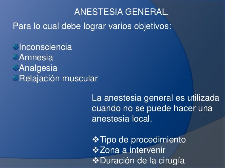 Anestesia general
