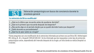 Manual de procedimientos de anestesia clínica Massachusetts 9na ed.
 