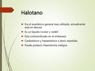 ANESTESIA GENERAL y desventajas del procedimiento | PPTX ...