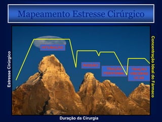 Mapeamento Estresse Cirúrgico




                                                                               Concentração Ideal do Fármaco
                          INTUBAÇÃO
Estresse Cirúrgico




                                            INCISÃO
                                                        TRAÇÃO       TRAÇÃO
                                                       PERITONIAL   VISCERAS
                                                                      OCAS




                                 Duração da Cirurgia
 