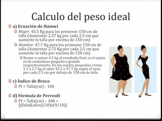Hamwi Method Formula Anestesia para el paciente obeso | PPTX