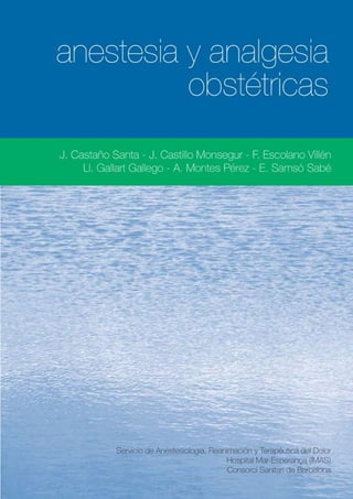 Anestesia y analgesia obstetricas