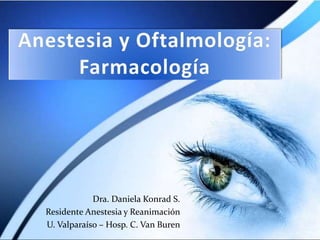Dra. Daniela Konrad S.
Residente Anestesia y Reanimación
U. Valparaíso – Hosp. C. Van Buren
 