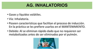 Anestesicos inhalatorios | PPTX