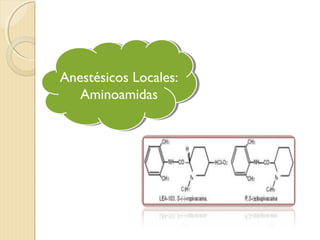 Anestésicos Locales: 
Anestésicos Locales: 
Aminoamidas 
Aminoamidas 
 