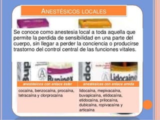 Anestesicos locales y generales