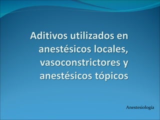 Anestesiología   