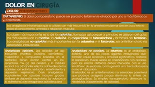 Conceptos Básicos de Anestesiología y Manejo del Dolor Post-Operatorio ...