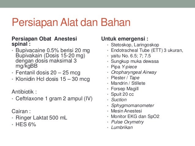 Presentasi Kasus - Anestesi Spinal