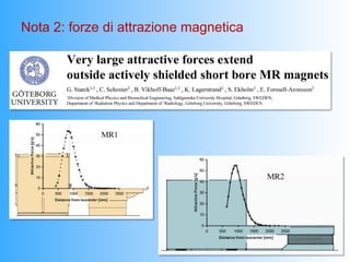 Nota 2: forze di attrazione magnetica
 
