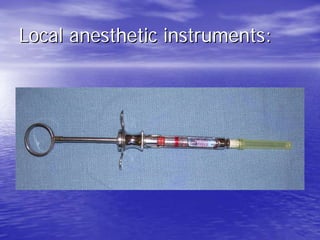 Maxillary anesthesia:

• Anterior superior alveolar nerve block:
  – Technique:
     • Area of insertion is height of muco...