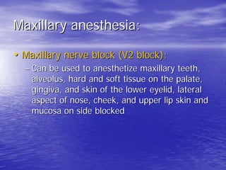 References:
• Evers, H and Haegerstam, G. Handbook
 of Dental Local Anesthesia. Schultz
  Medical Information. London. 198...