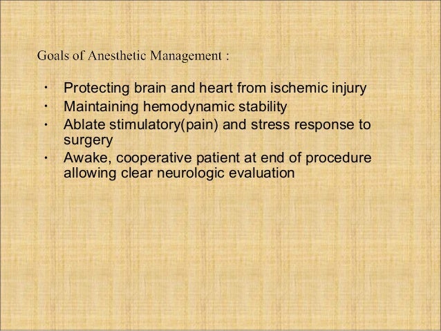 carotid endarterectomy anesthesia