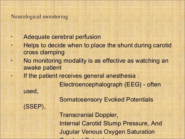 carotid endarterectomy anesthesia