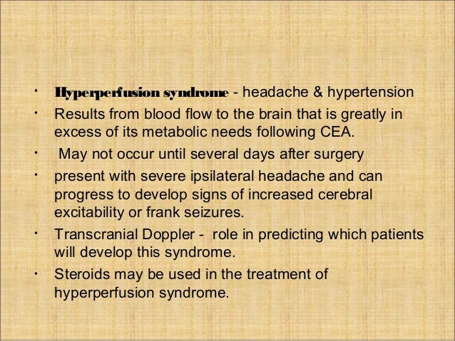 Anesthesia For Carotid Endarterectomy