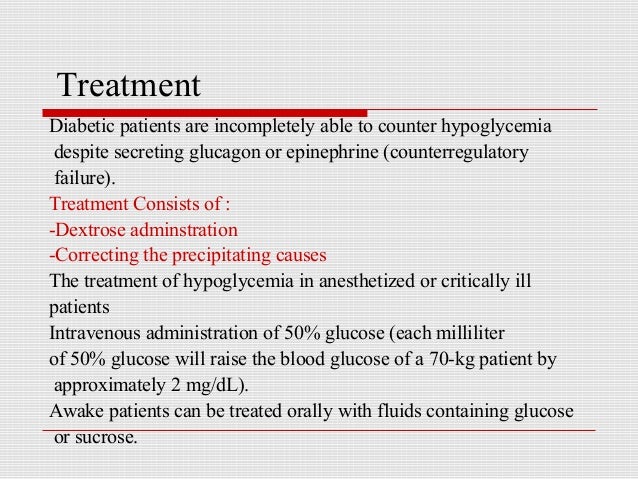 Signs and symtoms of hypoglycemia