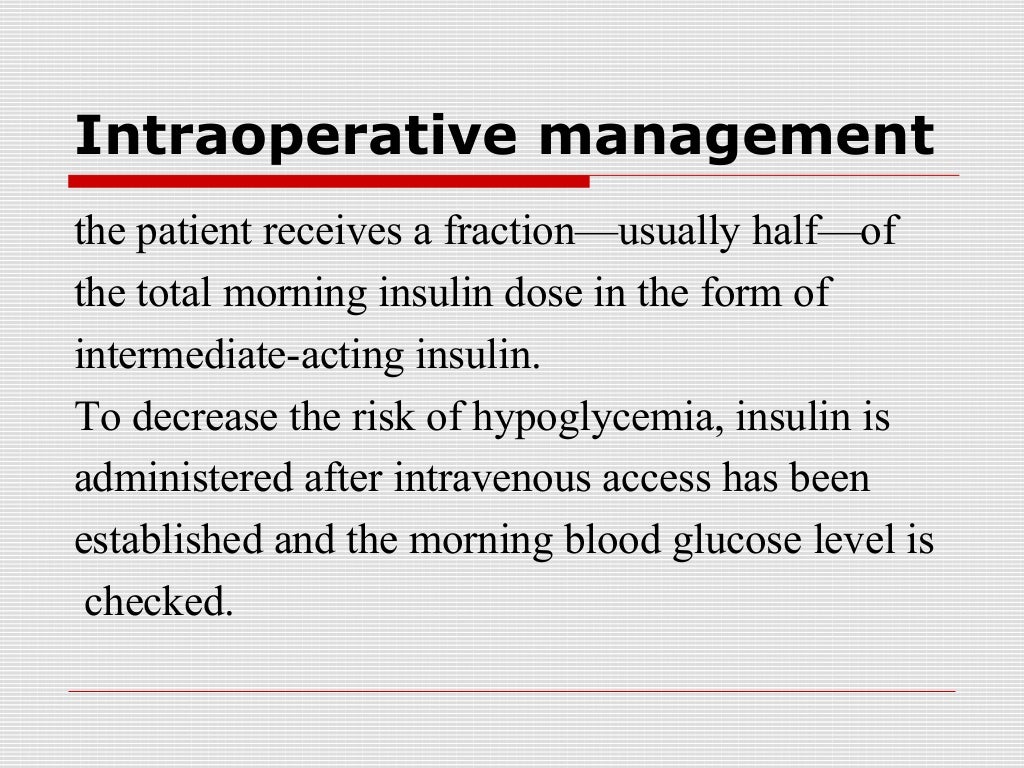 Anesthesia and diabetes