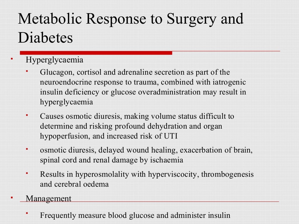 Anesthesia and diabetes