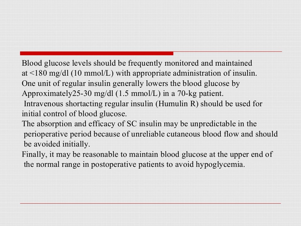 Anesthesia and diabetes