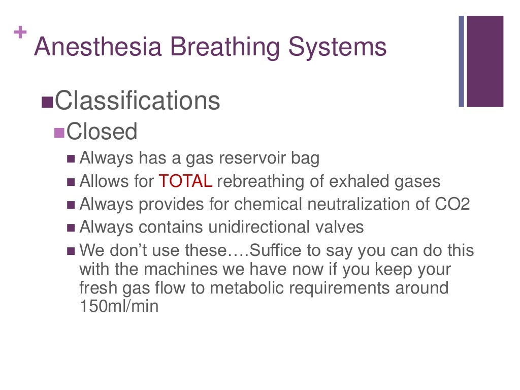 Anesthesia breathing systems