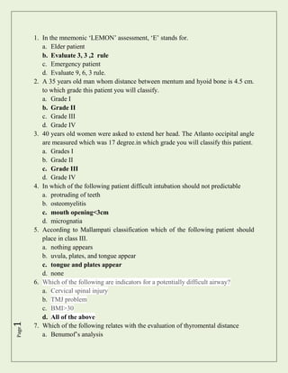 Anesthesia complications mcqs by israr ysfz | PDF