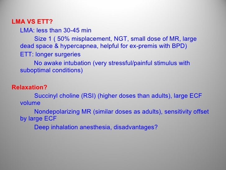Anesthesia during the first year of Life