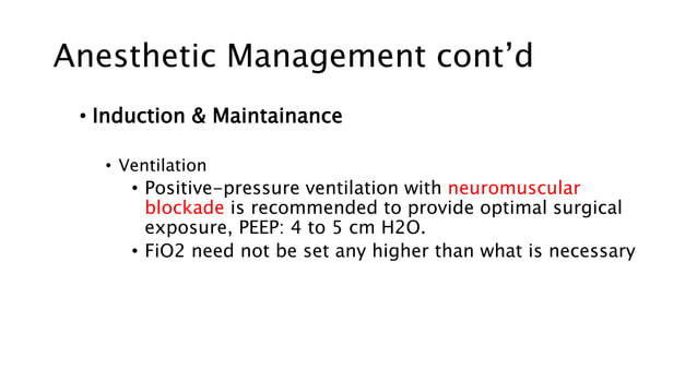 Anesthesia For Laparoscopic Surgery Pptx
