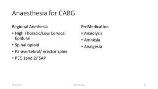 Anesthesia for off Pump Coronary artery bypass grafting | PPTX