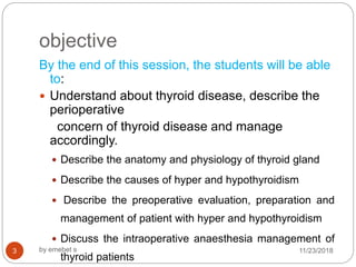 Anesthesia for thyroid_disease....day_2[1] | PPTX