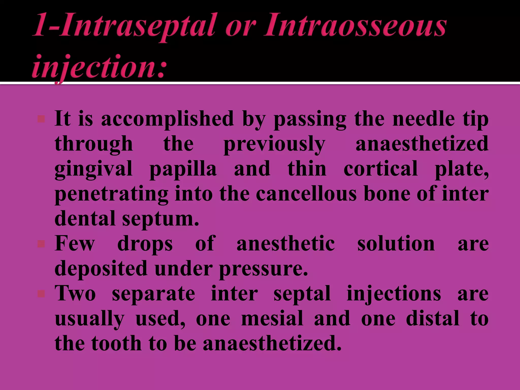 Intrapulpal Anesthesia in endodontics | PDF