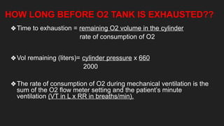 O2 Tank Equation Basics of Anesthesia machine and workstation .pptx