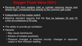 Flush Rate O2 Tree Basics of Anesthesia machine and workstation .pptx