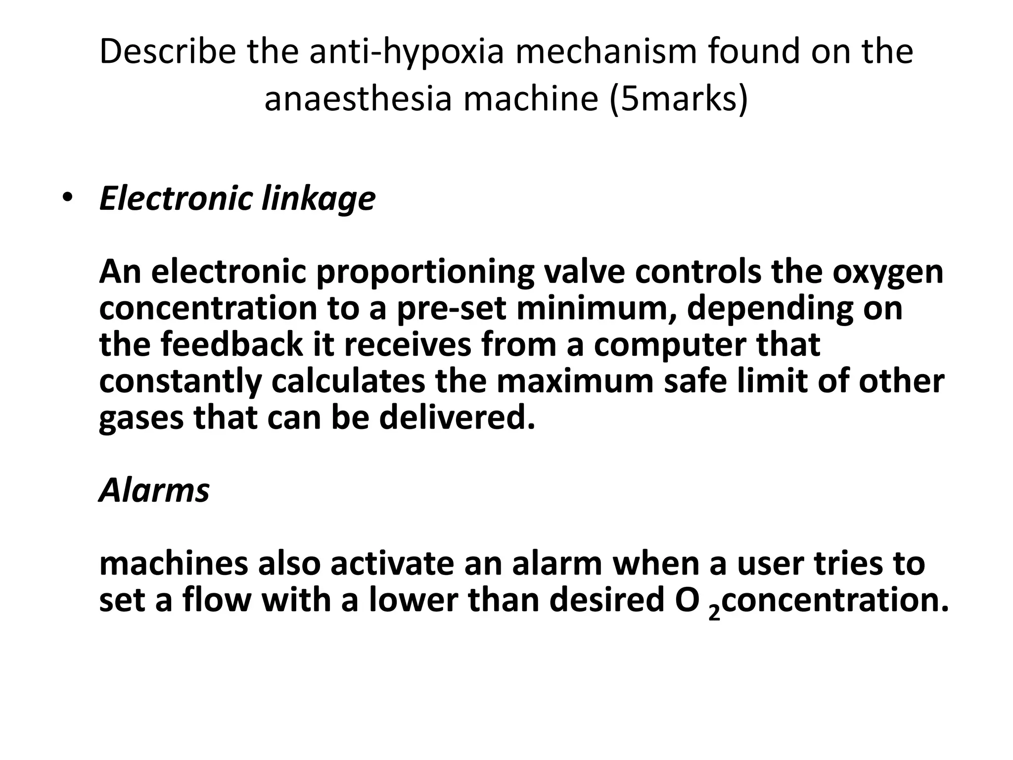 Anesthesia MACHINE and safety measures in anesthesia machine | PPTX
