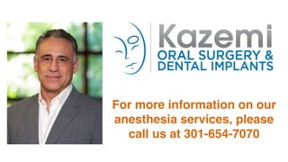 Anesthesia safety at kazemi oral surgery and dental implants