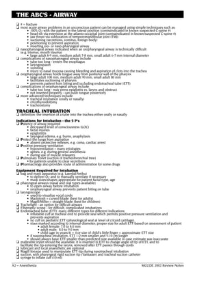 Anesthesia short reference copy | PDF