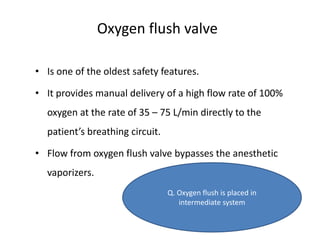 Flush Rate O2 Anesthesia workstation | PPTX