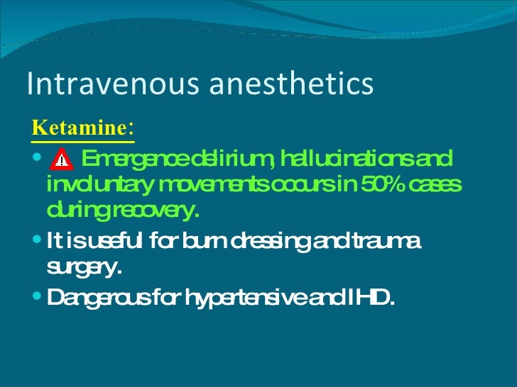 managing emergent phenomena with ketamine managing emergent phenomena with ketamine