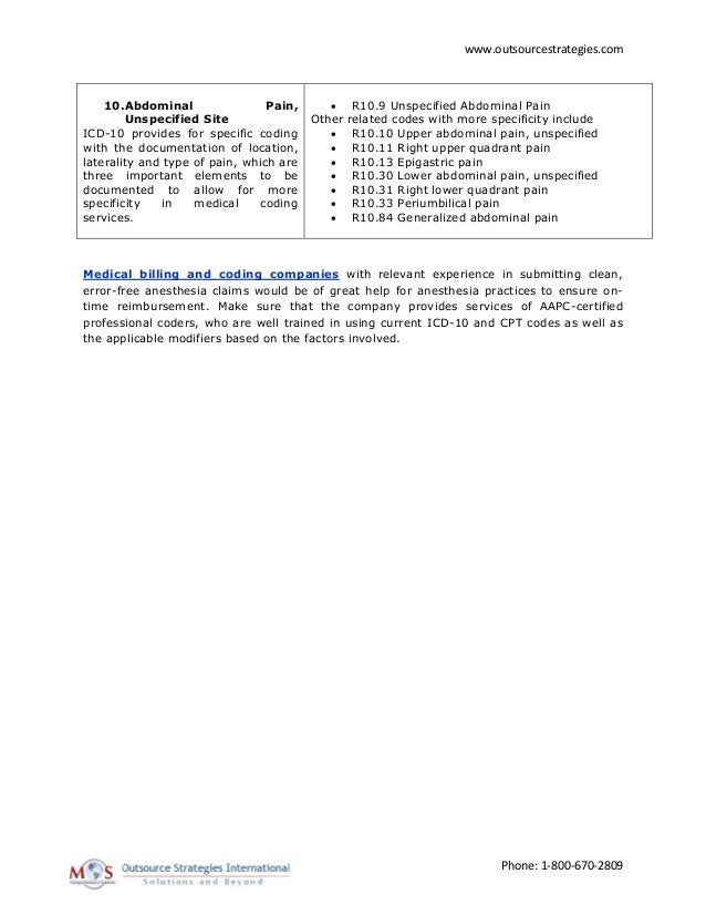 Anesthesiology Medical Billing – Learn the Top 10 ICD-10 Codes Anesthesiology Medical Billing – Learn the Top 10 ICD-10 Codes
