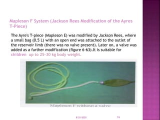 Modified Rees Jackson Anesthestic Breathing Systems by Dr. Mohammad abdeljawad | PPTX