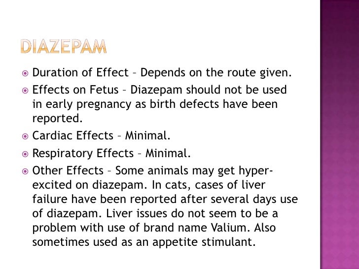 THE EFFECTS OF VALIUM ON A FETUS