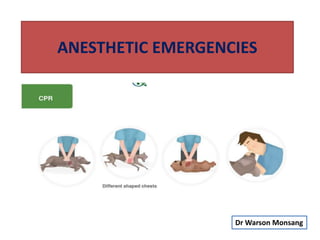 ANESTHETIC EMERGENCIES
Dr Warson Monsang
 
