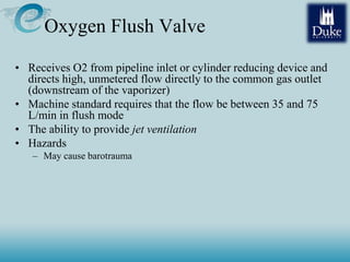 Flush Rate O2 Tree Máquina de Anestesia | PPTX