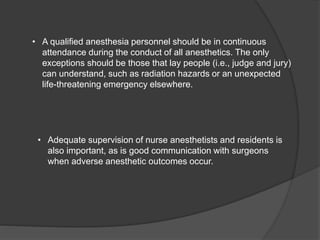 Anesthetic risk, quality improvement and liability | PPTX